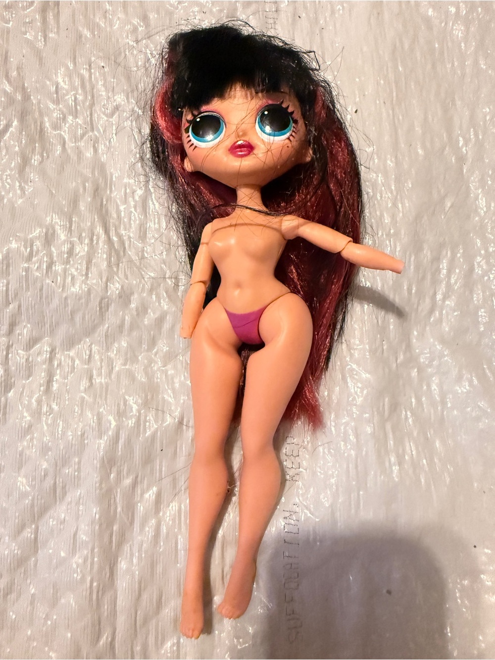 L.O.L. Surprise! Doll with Black & Red Hair and Purple Bikini Bottoms